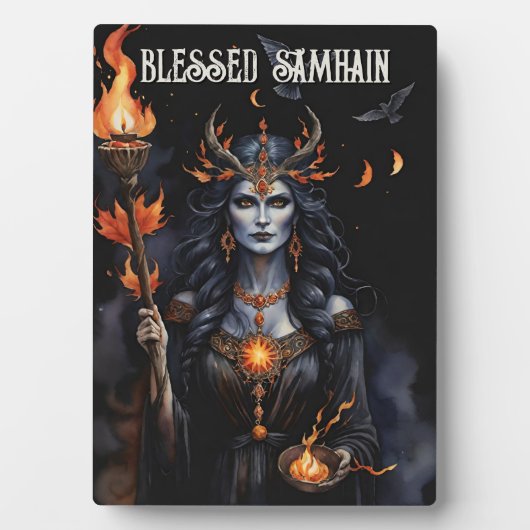 Blessed Samhain Night Pagan Hecate Goddess Fotoplatte (Vorderseite)