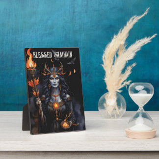 Blessed Samhain Night Pagan Hecate Goddess Fotoplatte