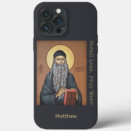Blessed Seraphim Rose of Plantita Custom Name Case-Mate iPhone Hülle (Rückseite)