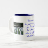 Blessed sind das Friedensstifter… Militär Zweifarbige Tasse (Vorderseite Links)