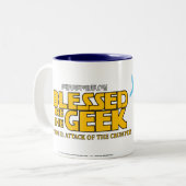 Blessed sind die Geek-Tasse Zweifarbige Tasse (Vorderseite Links)