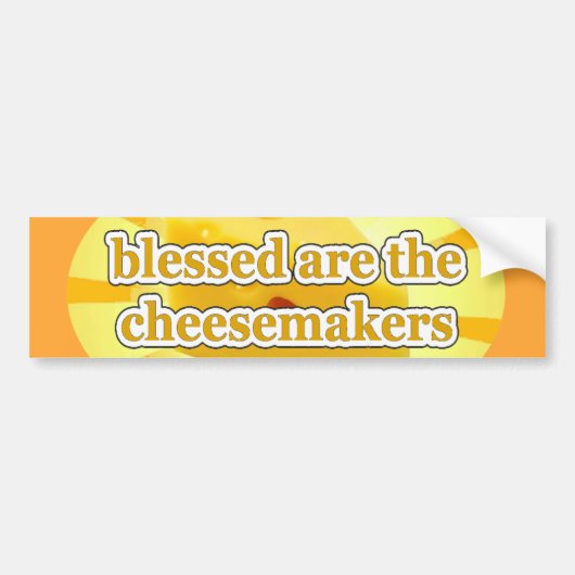 BLESSED SIND DIE KÄSEHERSTELLER-KÄSE-LIEBHABER AUTOAUFKLEBER (Vorne)