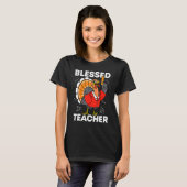 Blessed Teacher Turkey Autumn Fall Y'all Thanksgiv T-Shirt (Vorne ganz)