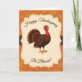 Blessed Thanksgiving Turkey Karte