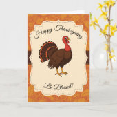 Blessed Thanksgiving Turkey Karte (Gelbe Blume)