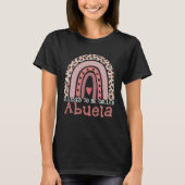 Blessed To Be Called Abuela Rainbow Leopard Mother T-Shirt (Vorderseite)