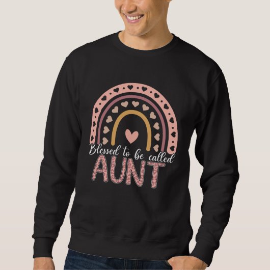 Blessed To Be Called Aunt Leopard Rainbow Cute Mom Sweatshirt (Vorderseite)