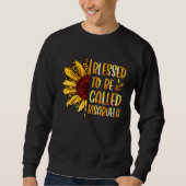 Blessed To Be Called Bisabuela Cute Sunflower Moth Sweatshirt (Vorderseite)