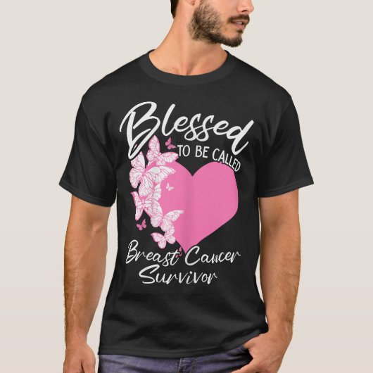 Blessed To Be Called Breast Cancer Survivor Pink T-Shirt (Vorderseite)