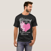 Blessed To Be Called Breast Cancer Survivor Pink T-Shirt (Vorne ganz)