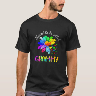Blessed to be called Grammy Floral  Grammy Mother' T-Shirt