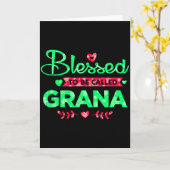 Blessed To Be Called Grana Funny Grandma Christmas Karte (Gelbe Blume)