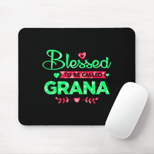 Blessed To Be Called Grana Funny Grandma Christmas Mousepad (Mit Mouse)