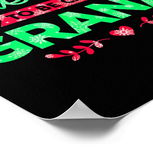 Blessed To Be Called Grana Funny Grandma Christmas Poster (Ecke)