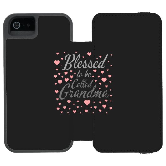 Blessed to be called grandma incipio iPhone Geldbeutel-Hülle (Folio Geöffnet)