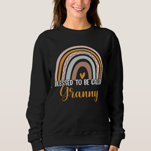 Blessed To Be Called Granny Boho Rainbow Mother s Sweatshirt (Vorderseite)
