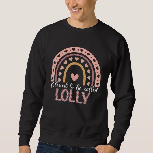 Blessed To Be Called Lolly Leopard Rainbow Cute Mo Sweatshirt (Vorderseite)