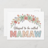 Blessed to be called Mamaw Ankündigungspostkarte (Vorne/Hinten)
