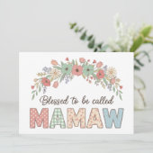 Blessed to be called Mamaw Einladung (Stehend Vorderseite)