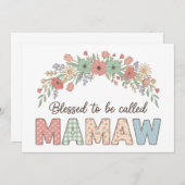 Blessed to be called Mamaw Einladung (Vorne/Hinten)