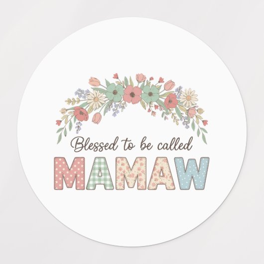 Blessed to be called Mamaw Etiketten (Design 1)