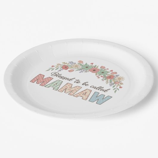 Blessed to be called Mamaw Pappteller (Schrägansicht)