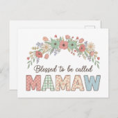 Blessed to be called Mamaw Postkarte (Vorne/Hinten)