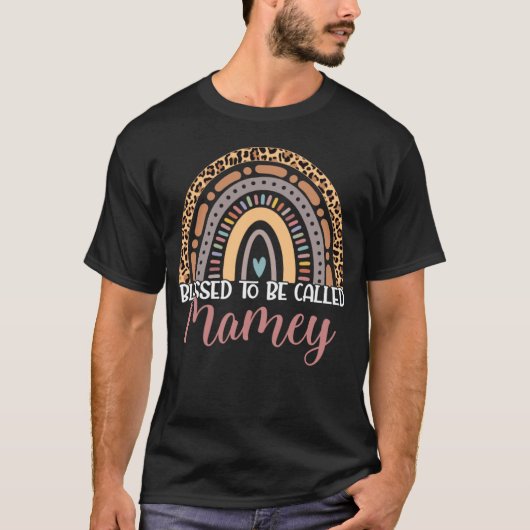 Blessed To Be Called Mamey Rainbow Leopard Mamey W T-Shirt (Vorderseite)
