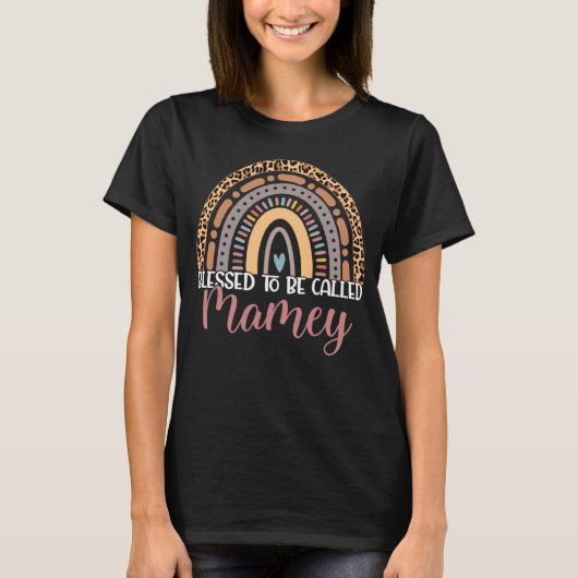 Blessed To Be Called Mamey Rainbow Leopard Mamey W T-Shirt (Vorderseite)