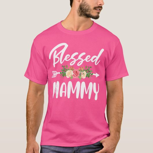 Blessed to be called Mammy Floral Arrow Design Mot T-Shirt (Vorderseite)
