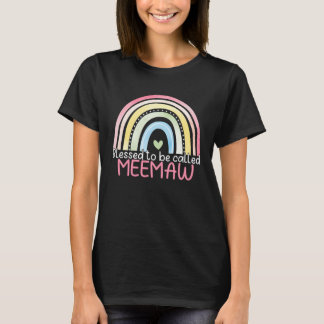 Blessed To Be Called Meemaw Rainbow Mother s Day B T-Shirt