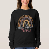 Blessed To Be Called Mema Rainbow Leopard Mothers  Sweatshirt (Vorderseite)