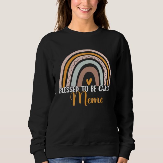 Blessed To Be Called Meme Boho Rainbow Mother s Da Sweatshirt (Vorderseite)