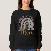 Blessed To Be Called Mimi Rainbow Leopard Mom Gran Sweatshirt (Vorderseite)