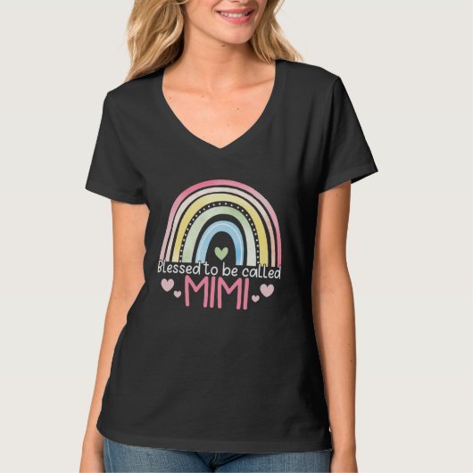 Blessed To Be Called Mimi Rainbow Mother s Day Bes T-Shirt (Vorderseite)