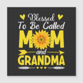 Blessed to Be Called Mom and Grandma Magnetkarte (Vorderseite)
