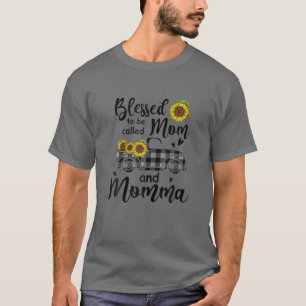 Blessed To Be Called Mom And Momma Floral Mother's T-Shirt