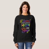Blessed To Be Called Mom And Yaya Tie Dye Mother s Sweatshirt (Vorne ganz)