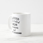 Blessed To Be Called MOM Grandma and Great Grandma Kaffeetasse (Vorderseite Links)