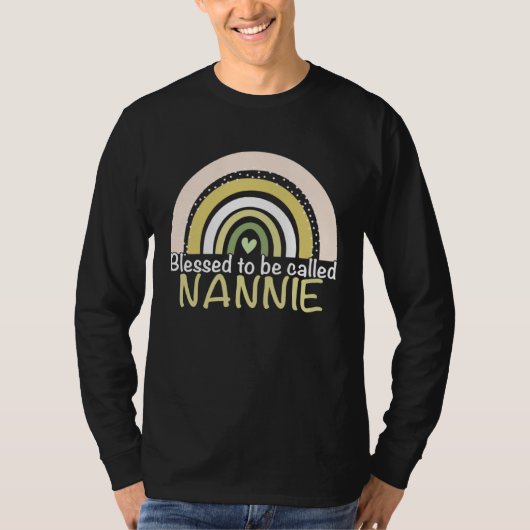 Blessed To Be Called Nannie Boho Rainbow Mother s T-Shirt (Vorderseite)