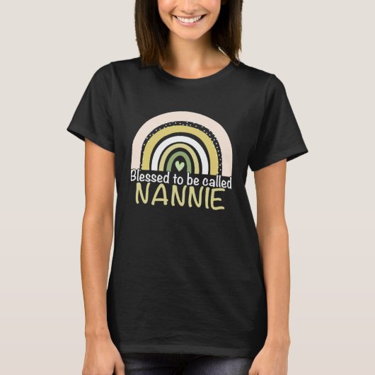 Blessed To Be Called Nannie Boho Rainbow Mother s  T-Shirt (Vorderseite)
