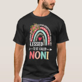 Blessed To Be Called Noni Leopard Rainbow Mother's T-Shirt (Vorderseite)