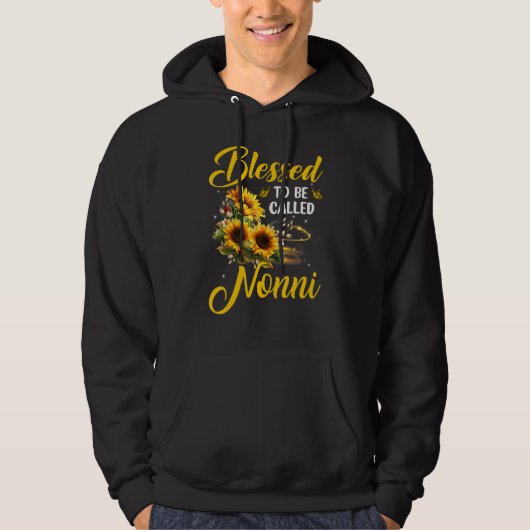 Blessed to be called Nonni Mother's Day Sunflower Hoodie (Vorderseite)