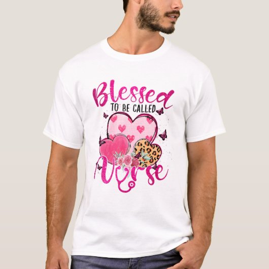 Blessed To Be Called Nurse Heart T-Shirt (Vorderseite)