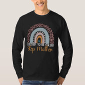 Blessed To Be Called Stepmother Leopard Rainbow Mo T-Shirt (Vorderseite)