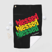 BLESSED TO IMPRESS Monogramm Golfhandtuch (Insitu)