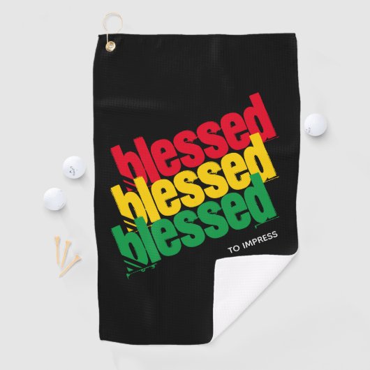 BLESSED TO IMPRESS Monogramm Golfhandtuch (Insitu)