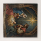Blessed Virgin Mary and Infant Child Jesus  Puzzle (Horizontal)