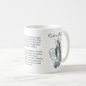 Blessed Virgin Mary Floral Memorare Prayer Coffee Kaffeetasse (VorderseiteRechts)