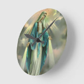 Blessed Virgin Mary Runde Wanduhr (Winkel)